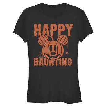 Детская футболка Disney's Mickey Mouse с изображением тыквенной головы Happy Haunting, черный