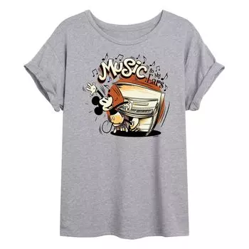 Детская футболка Disney's Mickey Mouse с струящимся рисунком Mickey Music Licensed Character