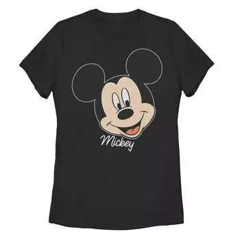 Детская футболка Disney с Микки Маусом и улыбающимся лицом и портретом Licensed Character