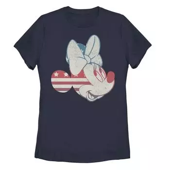 Детская футболка Disney's Minnie Mouse с изображением Минни Маус и патриотическим рисунком Licensed Character