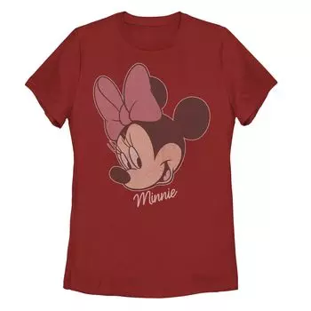 Детская футболка Disney's Minnie Mouse с потертостями и большим лицом Licensed Character