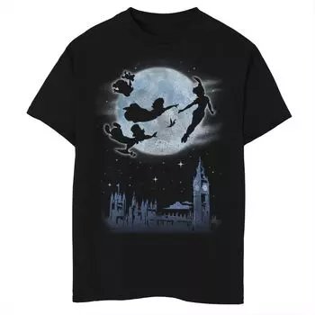 Детская футболка Disney's «Питер Пэн» с рисунком «Ночной полет Луны» для мальчиков 8–20 лет Licensed Character