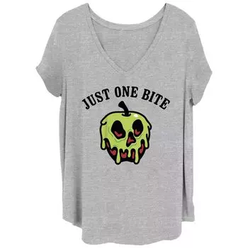 Детская футболка Disney's Snow White and The Seven Dwarfs Plus Poison Apple Just One Bite с V-образным вырезом и графикой Disney