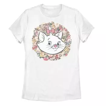 Детская футболка Disney's The Aristocats Marie с цветочным портретом и рисунком Licensed Character