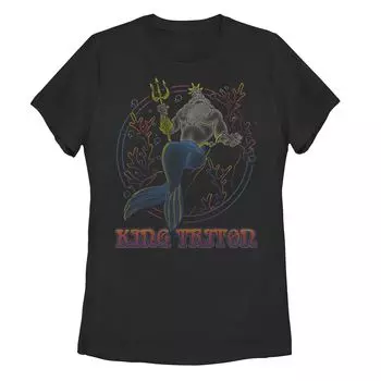 Детская футболка Disney's The Little Mermaid King Triton Coral Circle Throne Licensed Character