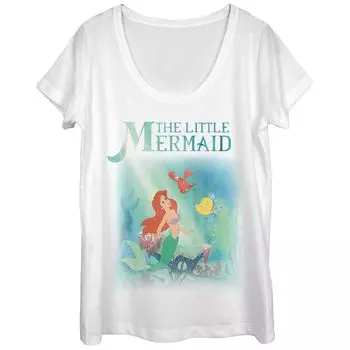 Детская футболка Disney's The Little Mermaid Under The Sea с овальным вырезом Licensed Character