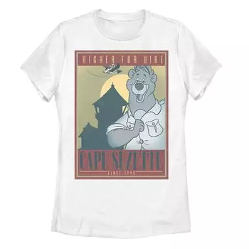 Детская футболка Disney TaleSpin Baloo Higher For Hire с плакатом и графикой Disney, белый