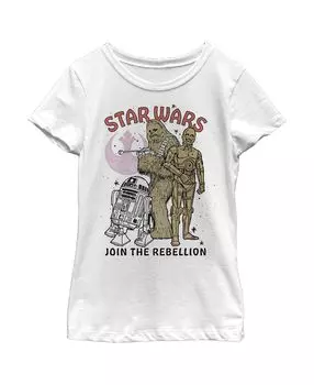 Детская футболка для девочек «Звездные войны: Чубакка и его друзья присоединяются к восстанию» Disney Lucasfilm