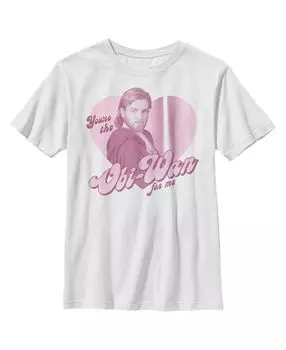 Детская футболка для мальчиков со «Звездными войнами» ко Дню святого Валентина «Ты для меня Оби-Ван» Disney Lucasfilm