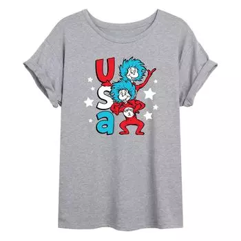 Детская футболка Dr. Seuss USA Things с струящимся рисунком и рисунком Licensed Character