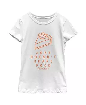 Детская футболка «Друзья девочек, Джоуи не делится едой» с тыквенным пирогом Warner Bros.