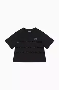 Детская футболка EA7 Emporio Armani, черный
