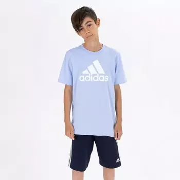 Детская футболка Essentials с большим логотипом Adidas, голубой
