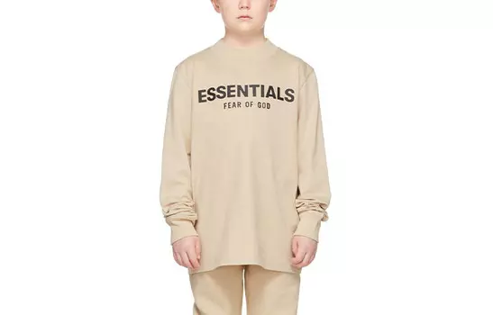 Детская футболка Fear Of God Essentials, бежевый