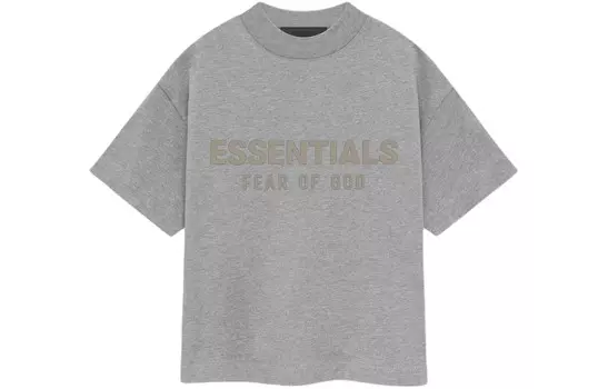 Детская футболка Fear Of God Essentials, цвет Dark Heather Oatmeal