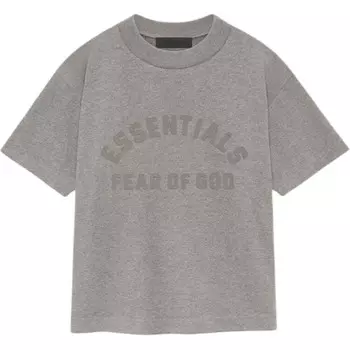 Детская футболка Fear Of God Essentials, цвет Heather Grey