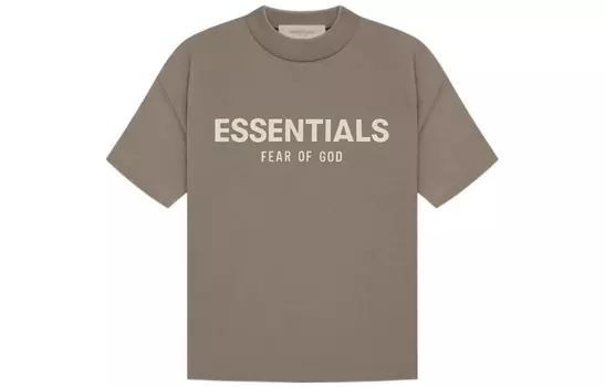 Детская футболка Fear Of God Essentials, серо-коричневый