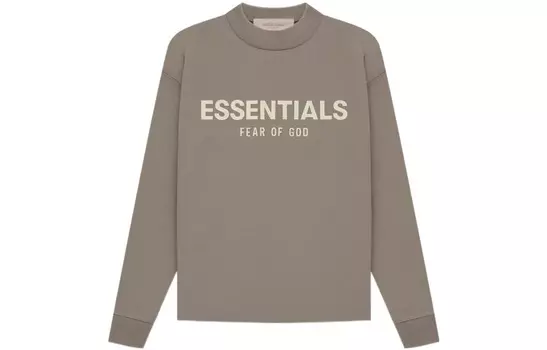 Детская футболка Fear Of God Essentials, серо-коричневый