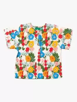 Детская футболка flora fauna henley top Little Green Radicals, разноцветный