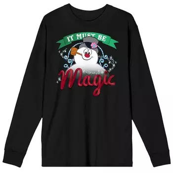Детская футболка Frosty the Snowman It Must Be Magic с длинными рукавами Licensed Character, черный