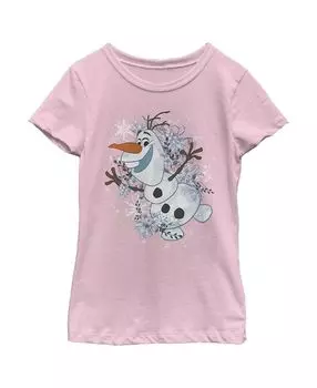 Детская футболка Frozen Olaf Dancing Snowflake Storm для девочек Disney
