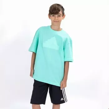 Детская футболка Future Icons с логотипом пике Adidas, голубой
