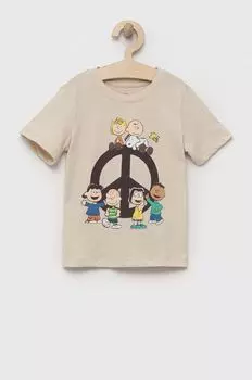 Детская футболка GAP, бежевый