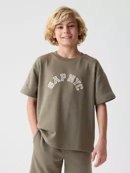 Детская футболка Gap, зеленый