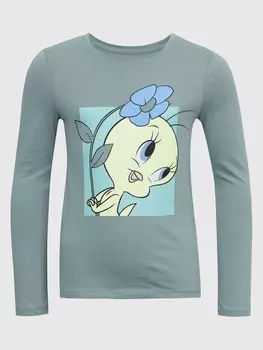 Детская футболка Gap, зеленый