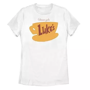Детская футболка Gilmore Girls с графическим логотипом Luke's Licensed Character, белый