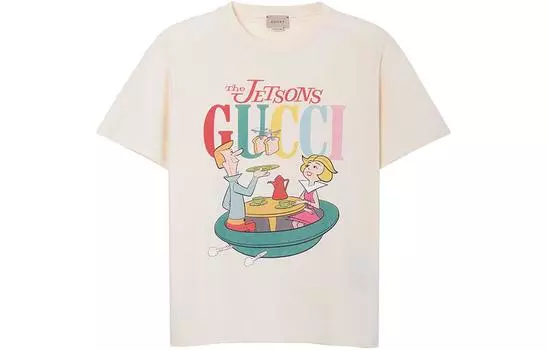 Футболка детская Gucci с рисунком, бежевый