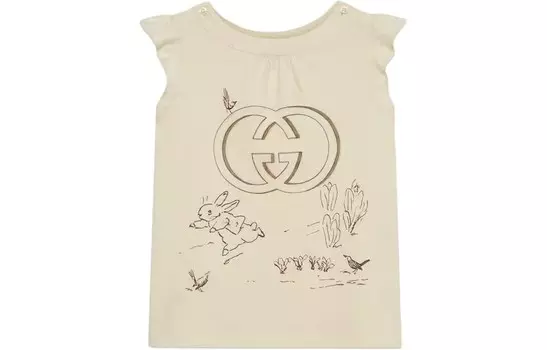 Детская футболка Gucci, хаки