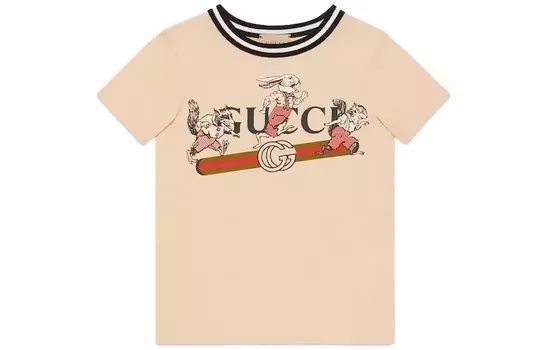 Детская футболка Gucci, кремовый