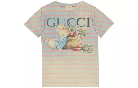 Детская футболка Gucci, серый/белый