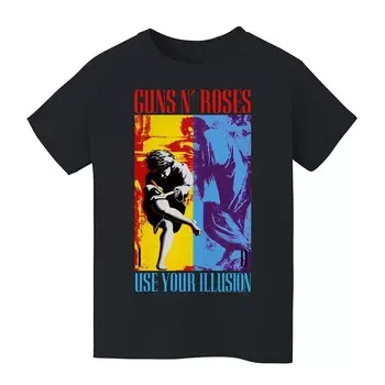 Детская футболка Guns N Roses Illusion 96 с графическим рисунком 8–20 лет Licensed Character, черный