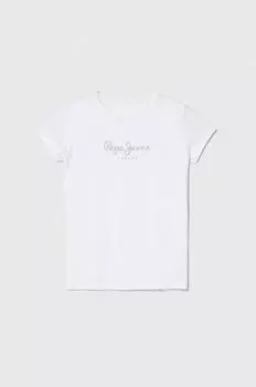 Детская футболка HANA GLITTER Pepe Jeans, белый