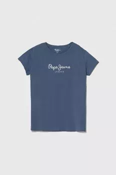 Детская футболка HANA GLITTER Pepe Jeans, синий