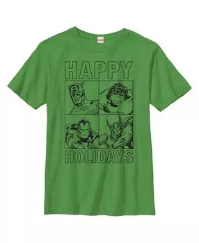 Детская футболка Happy Hero Holiday для мальчиков Marvel