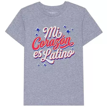 Детская футболка Hybrid Hispanic Heritage Month Latino Corazon, цвет Htr Gry