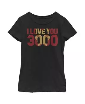 Детская футболка Iron Man Forever Love 3000 для девочек Marvel