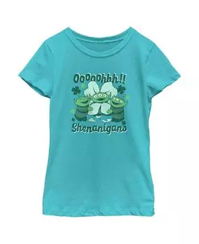 Детская футболка «История игрушек для девочек» «Маленькие зеленые человечки» «День святого Патрика» Ooooohhh Shenanigans Disney Pixar