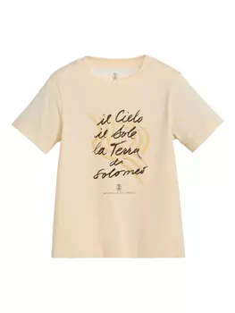 Детская футболка из джерси Brunello Cucinelli Brunello Cucinelli Kids, нейтральный