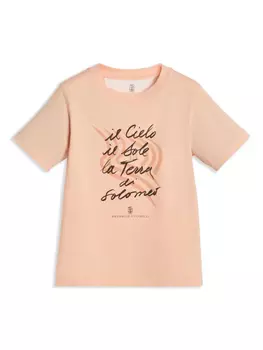 Детская футболка из джерси Brunello Cucinelli Brunello Cucinelli Kids, оранжевый