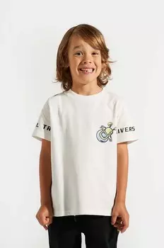 Детская футболка из хлопка крокодила Coccodrillo, белый