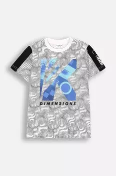 Детская футболка из хлопка крокодила Coccodrillo, серый