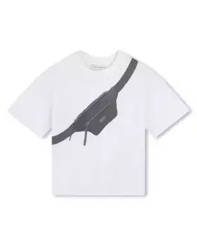 Детская футболка из хлопка с эффектом обманки Marc Jacobs, белый