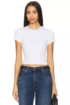 Детская футболка из хлопка с ажурным узором Good American, белый