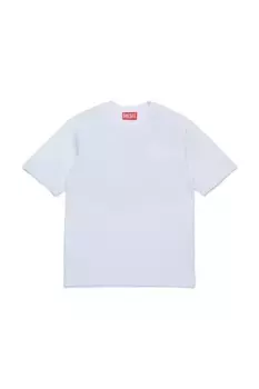 Детская футболка из хлопка TBOGGYMEGOVALD OVER T-SHIRT Diesel, белый