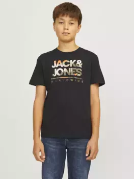 Детская футболка Jack & Jones "JJLUKE TEE SS CREW NECK JNR" Jack & Jones Junior, черный