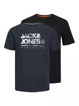 Детская футболка Jack & Jones "JJLUKE TEE SS CREW NECK 2PK MP JNR" Jack & Jones Junior, синий